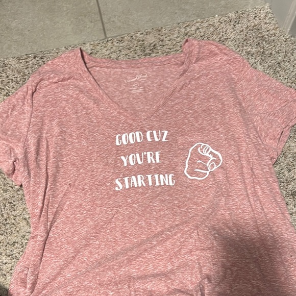 Universal Thread Pink and White Short Sleeve Tee - Picture 1 of 3